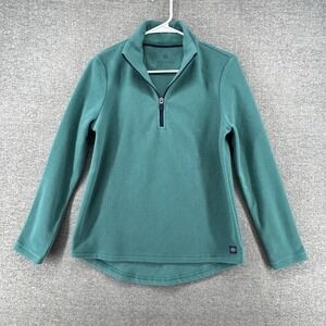 Renwick 1/4 Zip Fleece Women Size XS Green Teal Pull On Winter